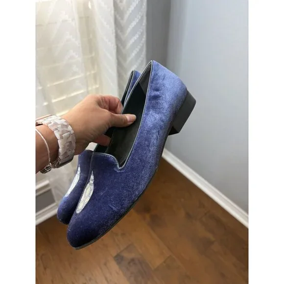 Jack Rogers Blue Pottery Suede Chinoissoire Loafers Women's Sizes US8 - Picture 6 of 7